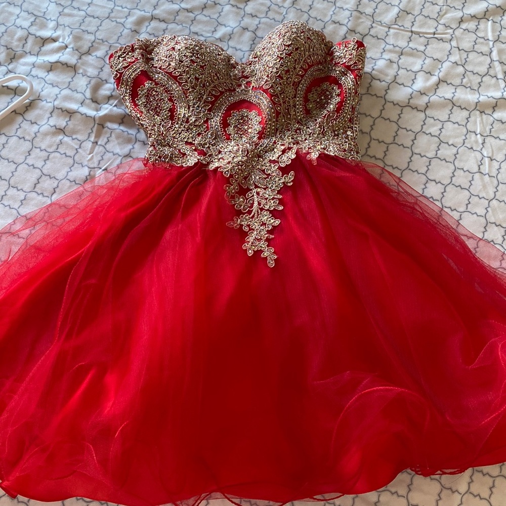 Formal Red Beaded Dress